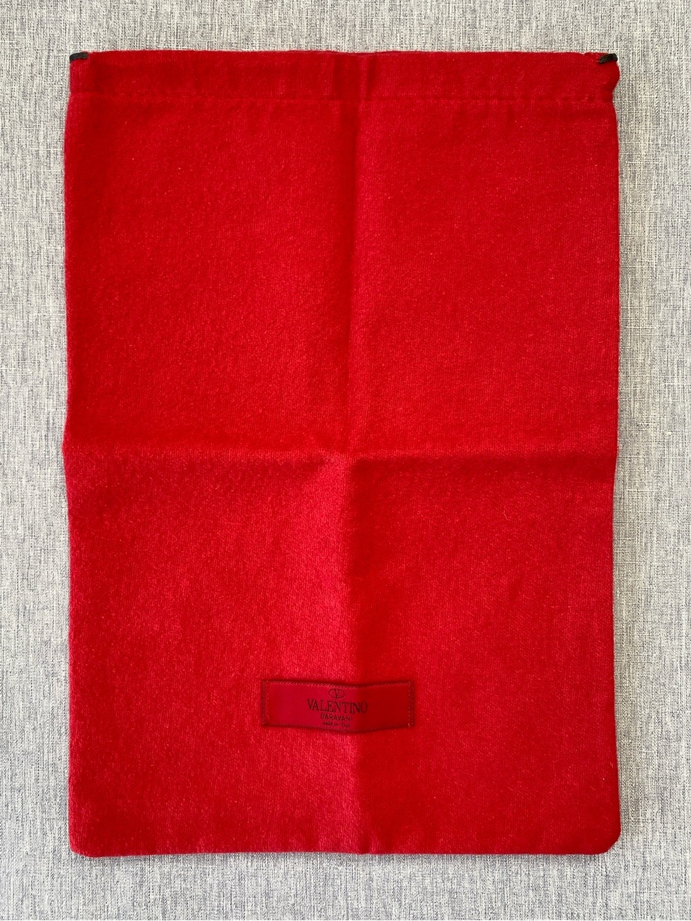 NWOT Authentic VALENTINO | Velvet Drawstring Dust Bag Gift Storage Red